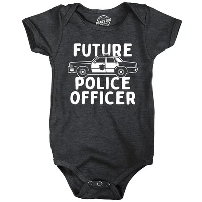 Future Police Officer Baby Bodysuit Funny Sarcastic Cop Graphic Novelty Jumper - Image 1 of 4