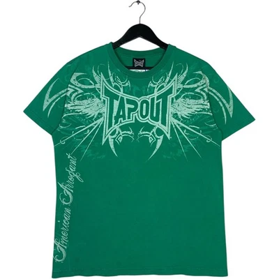Vintage Tap out T-Shirt Green Men's Medium - Image 1 of 4