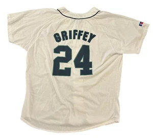 Seattle Mariners Jersey XL Ken Griffey Jr Russell Athletic White 50% Cotton - Picture 1 of 8
