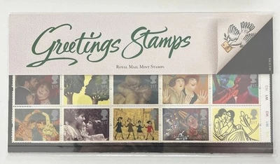 GB 1995 Presentation Pack Greetings ART Stamps Pack No G4 With Cylinder - Image 1 of 3