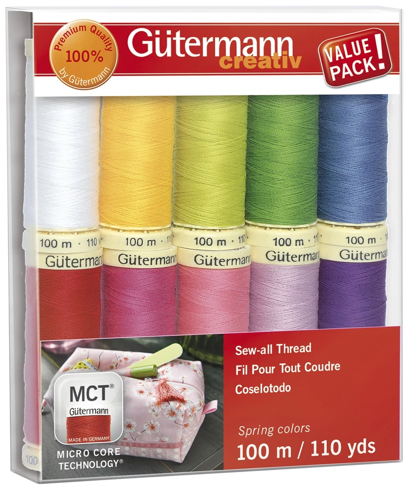Gutermann Sew-All Polyester Thread Set - 10 Spools-Pastels - Image 1 of 1