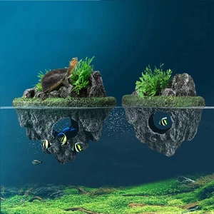 Isla Suspendida Pecera Creativa Piedra Flotante Simulación Plantas Cavernas N ↑ - Imagen 1 de 10