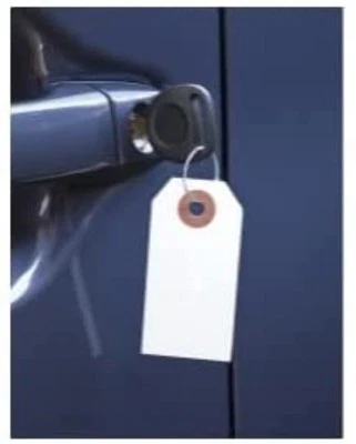 SLIP-N-GRIP Paper Key Tags with Metal Rings - 1000 Tags/Box