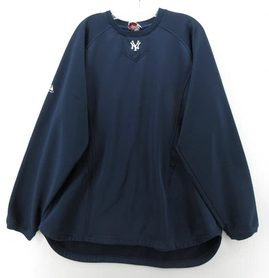Sudadera DE COLECCIÓN New York Yankees Hombres XL Azul Majestuosa Base Térmica Calentamiento Foto 1 de 4