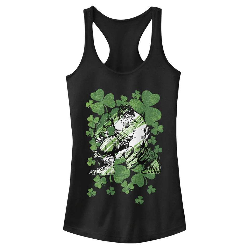 Regata Junior's Marvel St. Patrick's Day Hulk Clover Field Racerback - Imagem 1 de 1