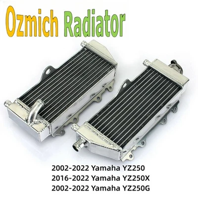Radiador de aluminio para Yamaha YZ250 YZ250G YZ250X YZ 250 X G 2002-2022 2021 2020 Foto 1 de 4