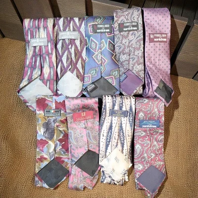 Corbatas de caña Nordstrom Robert Talbott Ferrell para hombre lote 9 mezcla geométrica cachemira Foto 1 de 3