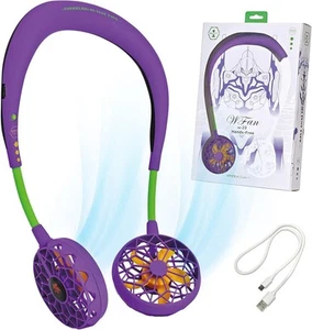 SPICE OF LIFE W Fan ver.2.0 Evangelion 01 Model Portable Neck Hands-free Fan - Picture 1 of 4