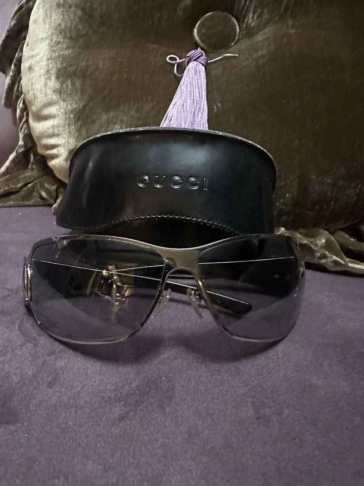 Gafas de sol Gucci gris GG 2712 Horsebit Shield Foto 1 de 4