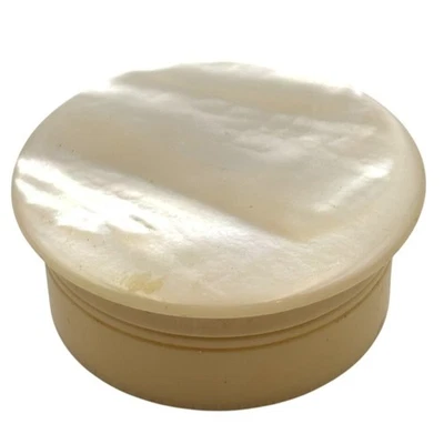 Joyero pequeño vintage madreperla original antiguo hecho a mano, MOP Navidad Foto 1 de 4