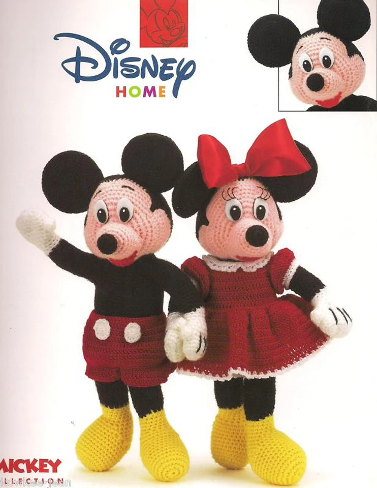 Disney mickey minnie characters dolls to crochet - pattern booklet RARE - Image 1 of 1