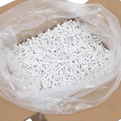 The GolfWorks Premium Hardwood Golf Tees 3-1/4" White — Bulk 5000 Count Durable - Image 1 of 3