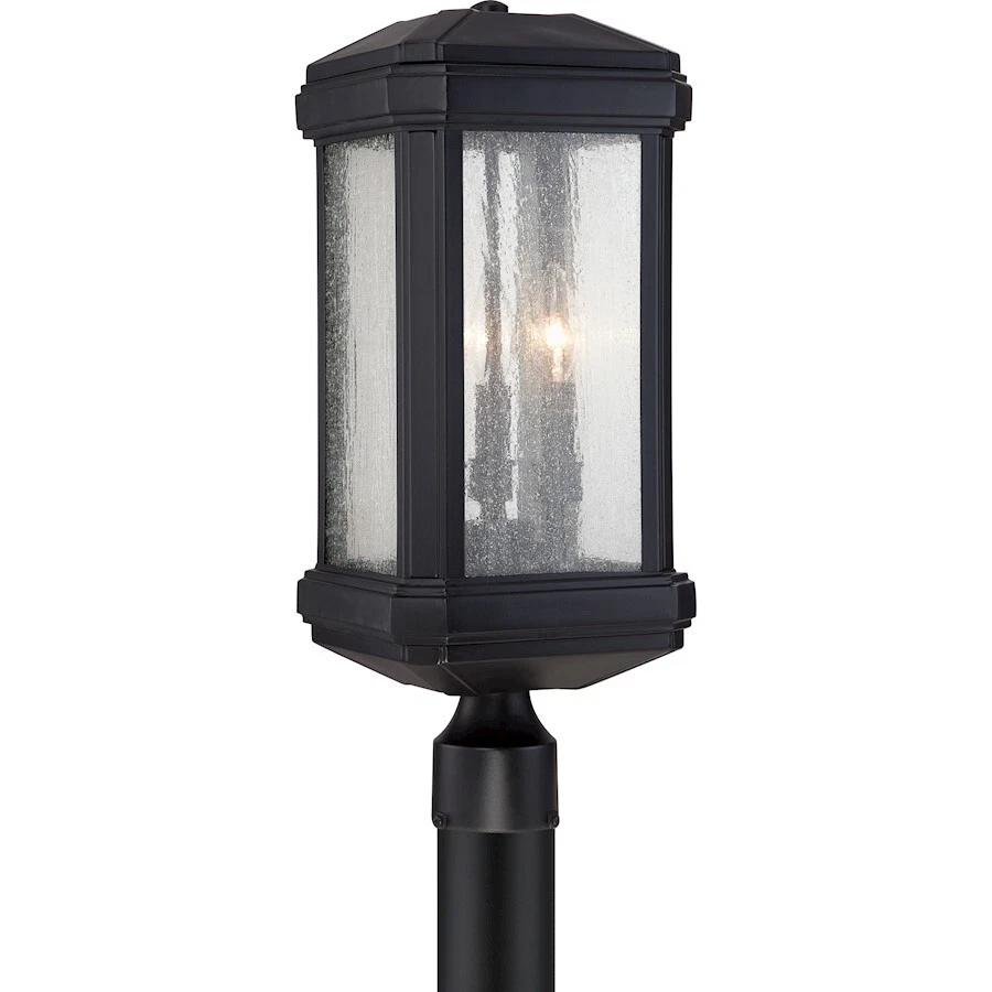 Quoizel TML9008K Trumbull 3 Light 22 Inch Mystic Black Outdoor Post Mount