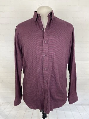 Robert Graham Men's Red Solid Cotton Blend Dress Shirt M $125 - Image 1 of 4