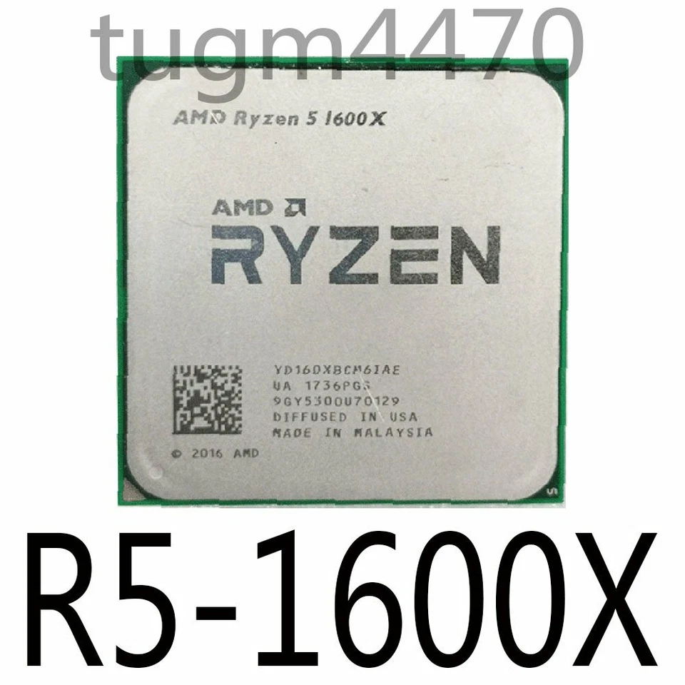 AMD Ryzen 5 1600X R5-1600X 3.6GHz 6Core 12Thr 95W Socket AM4 CPU Processors - Imagen 1 de 1