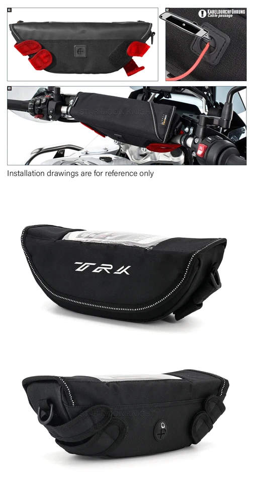 Bolsa de viaje impermeable para Benelli TRK 502 X TRK502X bolsa de manillar de almacenamiento Foto 1 de 4