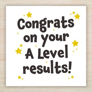 Congrats on your A Level Tarjeta de resultados exámenes escolares universitarios Publicación gratuita - Imagen 1 de 9