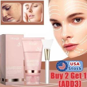 Collagen Night Wrapping Mask Overnight Wrapping Peel Off Natural Facial Mask 75g - Picture 1 of 24