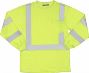 ERB CLASS 3 LONG SLEEVE T-SHIRT LIME GREEN -XLARGE - Picture 1 of 3