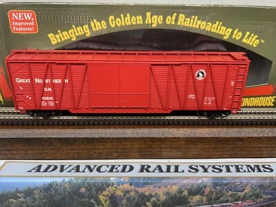 GREAT NORTHERN " AUTO BOX " 50ft WOOD SHEATH DOUBLE DOOR - HO Scale- NEW RTR OOP - Image 1 of 4