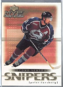 Francotiradores de segunda temporada 1999-00 Upper Deck MVP edición SC #SS3 Peter Forsberg - Imagen 1 de 2