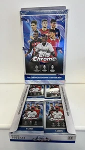 TOPPS CHROME UCC UEFA CLUB COMPETITION 2022/2023 FOOTBALL HOBBY PACK SEALED x 1