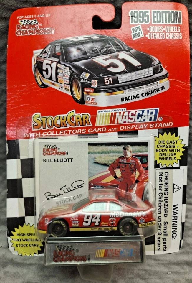 Racing Champions StockCar 1995 #94 Bill Elliot McDonald's 1:64 coche difícil de encontrar Foto 1 de 1