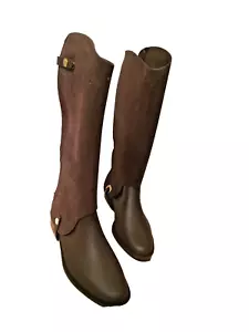 NEW - VEGAN Womans' Brown, Riding Boot -2 Boots in 1- Knee/Ankle Boot- 9 - Picture 1 of 9