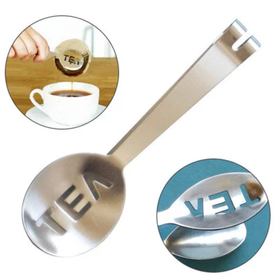 Stainless Steel Tea Bag TeaBag Mini Tongs Squeezer Strainer Holder Grip Ice Cube - Image 1 of 4