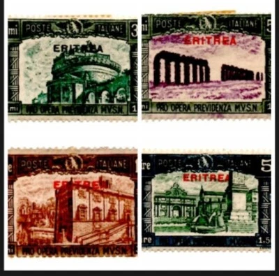 Italian semi-postal stamps of 1930 overprinted Eritrea-ScottB29/B32 - Image 1 of 4