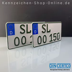 2 Kennzeichen Grün 240x130 Traktor Landmaschinen Anhänger - Bild 1 von 4