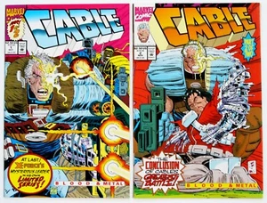 CABLE: Blood & Metal #1 & 2 limited series set Marvel Comics 1992 NM - Picture 1 of 12