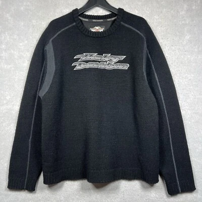 VTG Harley Davidson 2005 Motorcycles Knit Sweater Embroidered Logo Mens 2XL - Image 1 of 4