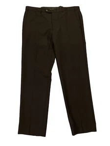 Armani Collezioni Classic  Men's Designer Black Straight Trousers - Picture 1 of 3