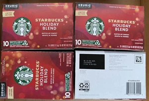 Starbucks Coffee Holiday Blend K Cups Limited Edition Medium Roast Pods 40 Count - Picture 1 of 2