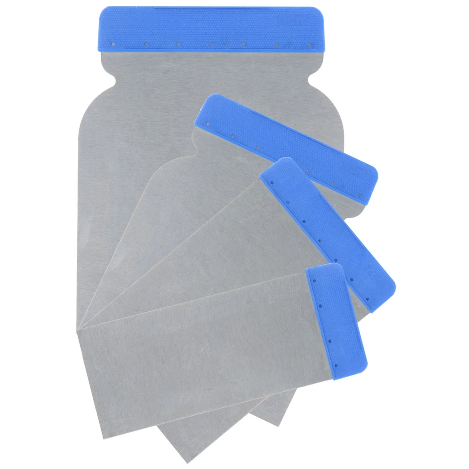 KINZO PLASTERING SPATULA SET 4Pc Trowel Taping Knife Filler Drywall Filling Smoothing