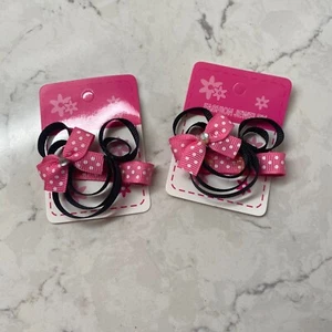 Fashion Jewelry Girls Accessories Polka Dotted Minnie Mouse Hair Clip Set of 2 - Picture 1 of 7