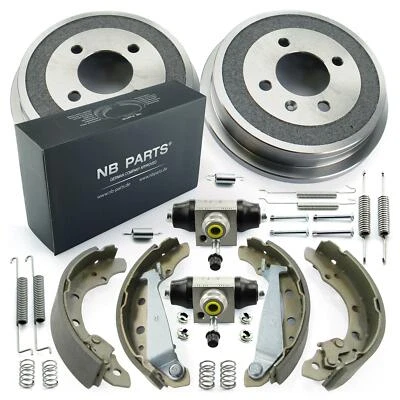 2x Bremstrommel Bremsbacken 2x Radzylinder hinten für Seat Ibiza VW Lupo Polo - Bild 1 von 2