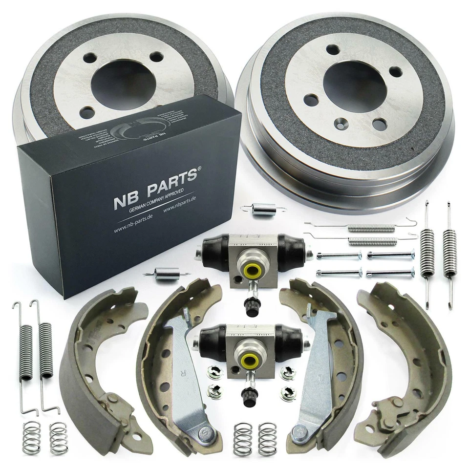 2X Brake Drum Brake Shoes 2X Wheel Cylinder Rear For Seat Ibiza VW Lupo Polo - Image 1 of 2