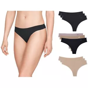 Under Armour 1325615 Damen Pure Stretch Tanga Unterwäsche S/P/CH Panty 3er Pack - Bild 1 von 1