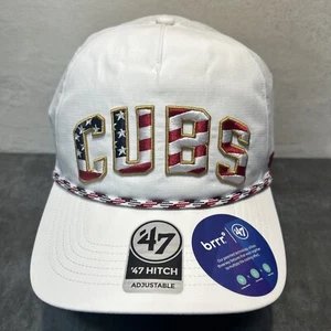 Chicago Cubs Hat '47 Brand USA Flag Flutter Hitch Chorded Snapback Cap H20 - Picture 1 of 8