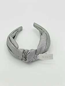 JCrew Turban Knot Headband in Silver Metallic - Picture 1 of 4