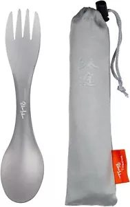 Outdoor Camping Picnic Titanium Spoon Tableware Titanium Alloy Fork Ultraligh... - Picture 1 of 1