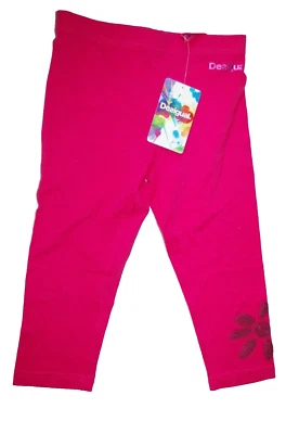 DESIGUAL talla 5 - 8 Y NIÑA PANTALONES LEGGINGS JEGGINGS LENTEJUELAS BRILLANTE DELGADO ROSA NUEVO Foto 1 de 4