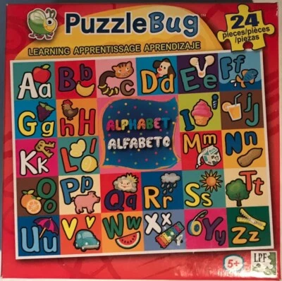 PuzzleBug - "Learning Alphabet" - 24 Piece Jigsaw Puzzle - Brand New - Sealed - Image 1 of 3