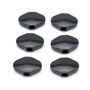 6 pcs Black Metal Guitar Tuning Pegs keys Guitar Buttons Handle Flower shape - Picture 1 of 8