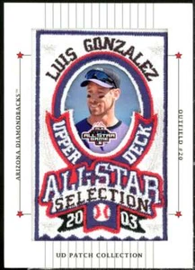 Luis Gonzalez AS Card 2003 UD Patch Collection #131 - Picture 1 of 2