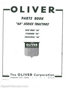 Oliver 60 Tractor Parts Manual - Picture 1 of 1