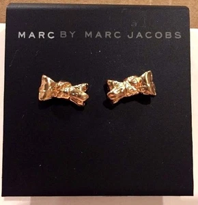 $42 NWT Marc By Marc Jacobs Rose Gold Bow Stud Earrings - Picture 1 of 6