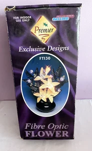 VINTAGE WITH BOX PREMIER FIBRE OPTIC FLOWER FT130 YELLOW LILLIES COLOUR CHANGING - Picture 1 of 7